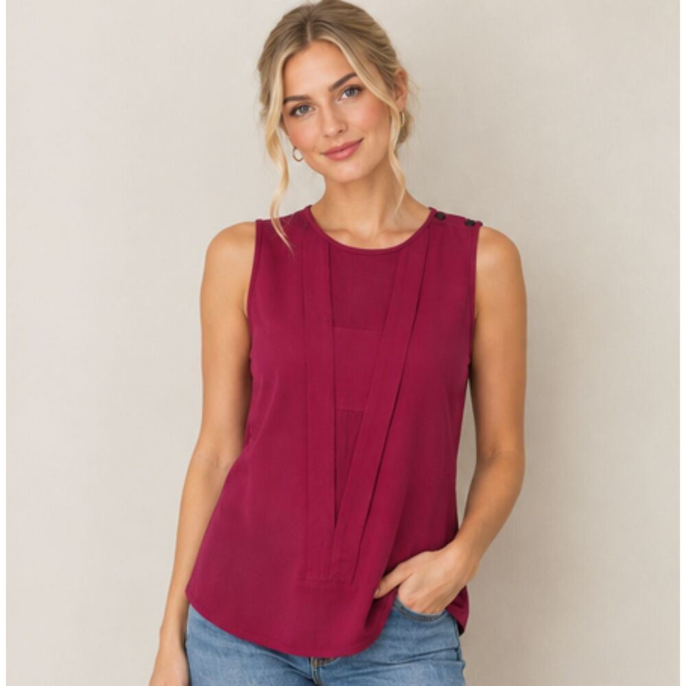 Trina Turk 100% SILK Blouse S NWOT